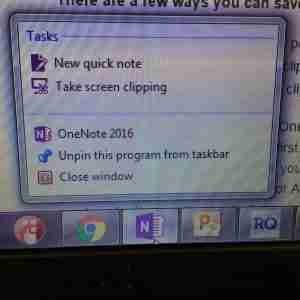 Take a screen shot with OneNote