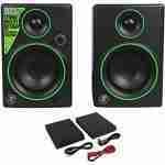 (2) Mackie CR3 3″ Studio/Computer/Podcast Podcasting Reference Monitors Speakers